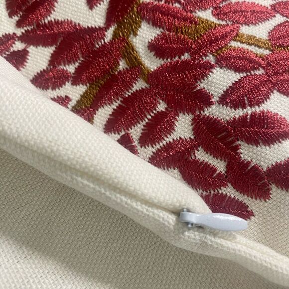 Life tree embroidered pillow cover zipper closure - Picture 3 of 4